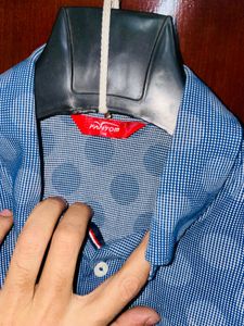 fantom Blue Polka Dot Button-Down Shirt
