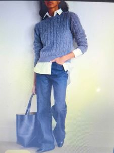 Grey Cable Knitted Top