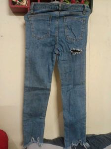 Blue Distressed Denim Jeans