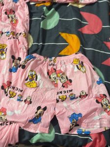 Minnie Mouse Pink Pajama Set 3 piece se