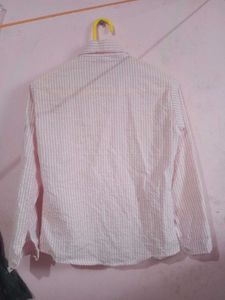 Pink Striped Button-Up Shirt