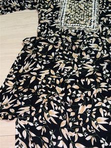 Beautiful Floral Print Kurta margin in kurti XL
