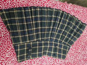 Plaid Pleated Mini Skirt