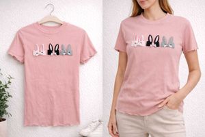 Pink Bunny Applique Tee