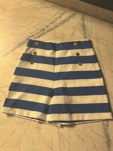 Blue & White Striped Sailor Shorts