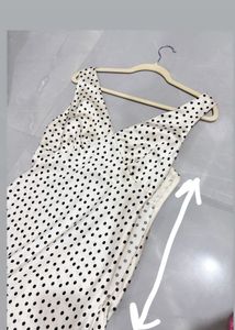 Zara Satin Polka Dress