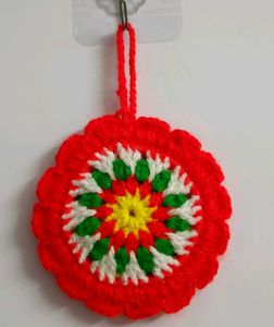 crochet flower wall decor