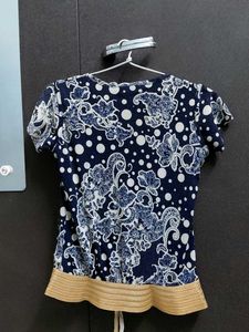 Shimmery Blue Party Top