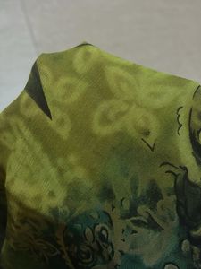 Green Floral Print Blouse