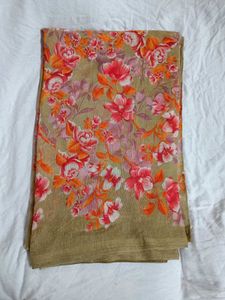 Vibrant Floral Print Saree