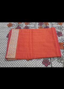 Elegant Orange Saree Combo