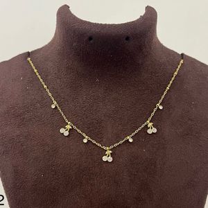 Gold Cherry Charm Necklace Anti-tarnish