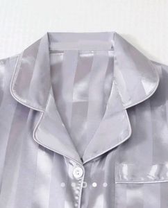 Satin Striped Pajama Set