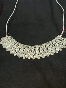 silver Stunning Rhinestone Necklace &amp; Earring Set