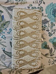 Elegant Beaded Clutch Bag