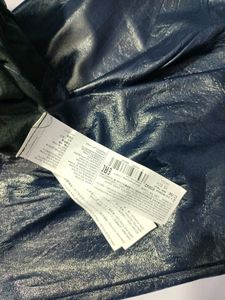 Mango Blue Faux Leather Pants Free Size 28 to 34