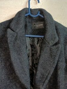 Classic Dark Grey Wool Blend Coat