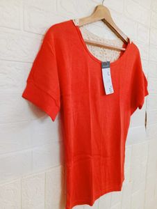 Primark Orange Lace Back T-Shirt