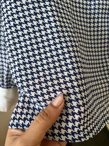 Sale !! Checkered Blue Chic Shirt