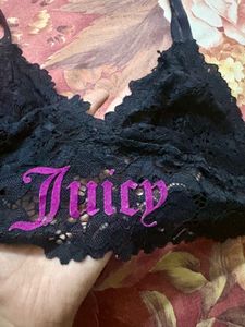 Juicy Couture Black Lace Bralette Small