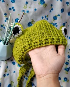 Cute Frog Crochet Hat