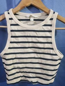 H&M Olive Ribbed Tank Top