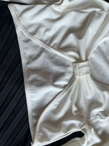 White Ribbed Long Sleeve Bolero