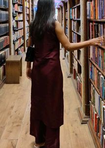 Elegant Maroon Kurta Palazzo Set