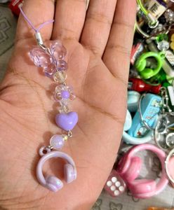 Cute purple phone charm