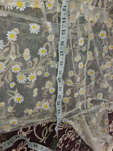 Sheer Daisy Print Long Sleeve Top
