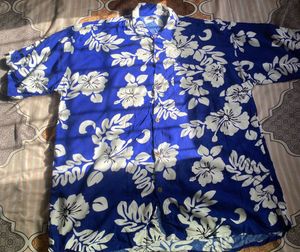 Blue Hawaiian Floral Shirt