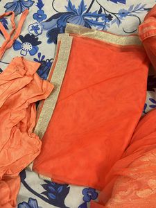 Coral Colour Gown