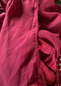 Asil Maroon Ethnic Gown with full Inner – Size 3XL