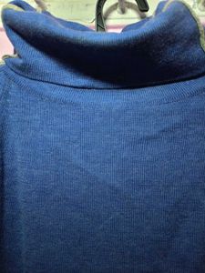Blue Turtleneck Sweater