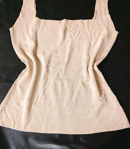 Ribbed Square Neck Tank Top