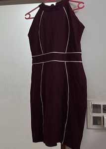 Burgundy Bodycon Mini Dress