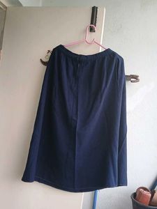 Dark Wash Denim Midi Skirt