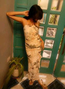 Floral Print Ruched Dress