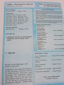 Mathematics Textbook for Class XII Parts I &amp; II