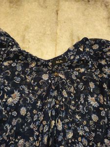 lightweight Floral Print Sheer Blouse
