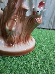 Vintage Ceramic Bird &amp; Deer Figurine