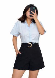 Chic High-Waisted Black Shorts
