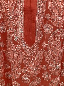 Pink Chikankari Kurta