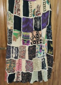 Bohemian Patchwork Maxi Skirt