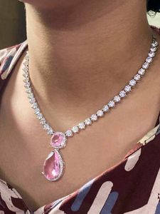 Stunning Pink & White Gemstone Necklace
