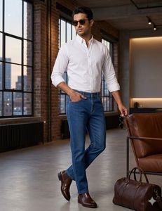 Men's Classic Blue Denim Jeans