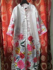 White Floral Kurta