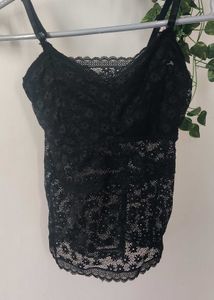 Black Lace Camisole Top