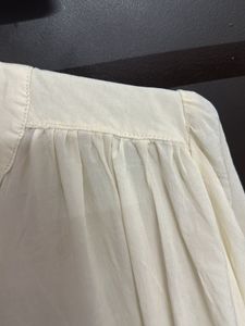 Cream Button-Down Blouse