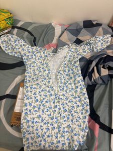 Cute Floral Print Mini Dress